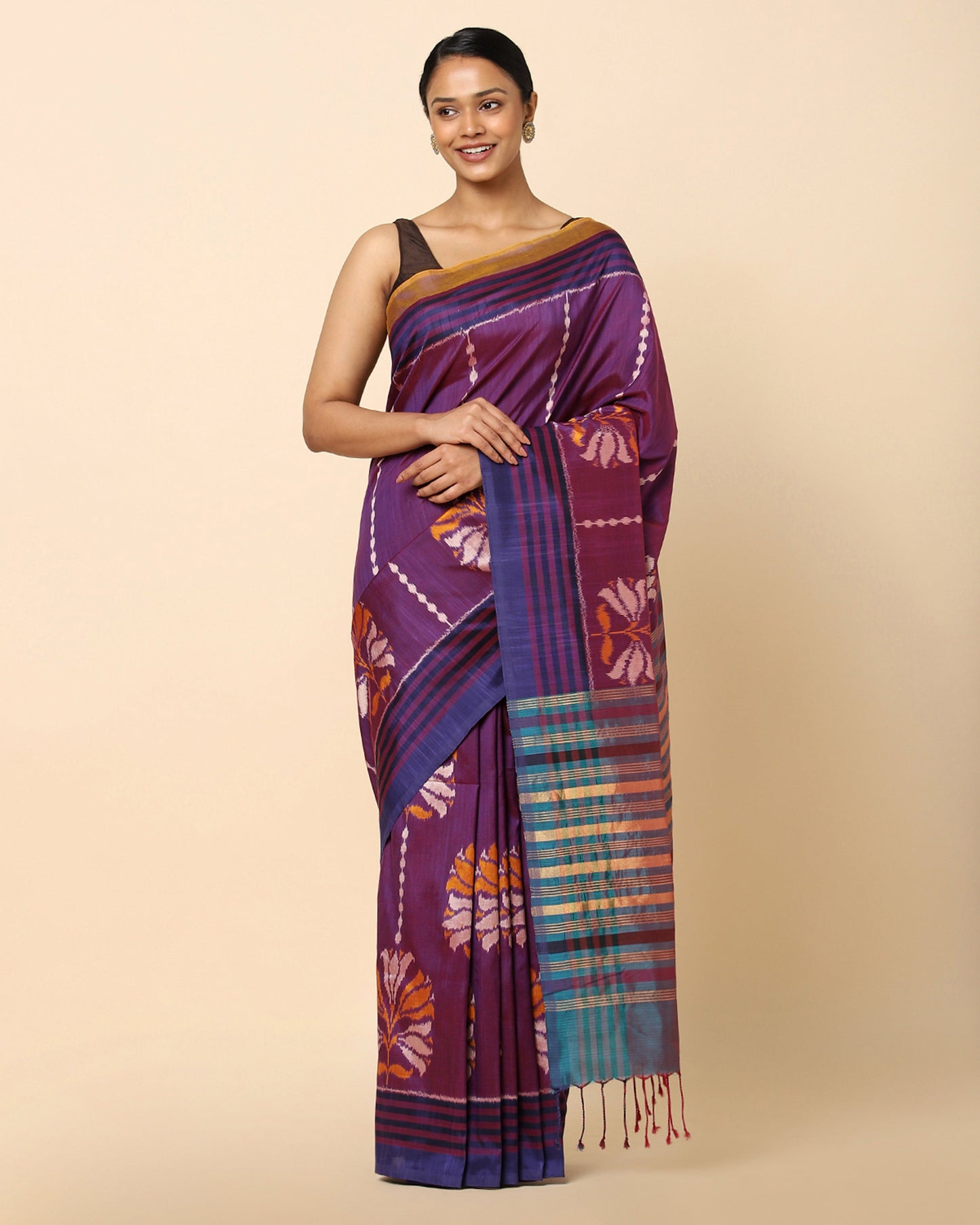 Pavani Weft Ikat Cotton Silk Saree
