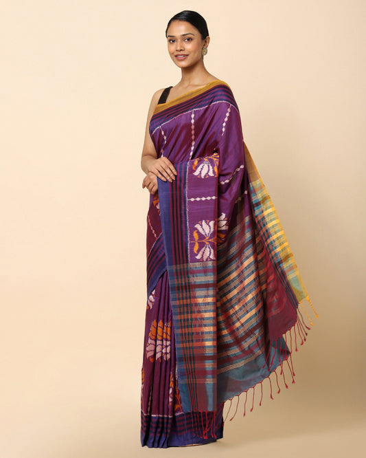 Pavani Weft Ikat Cotton Silk Saree