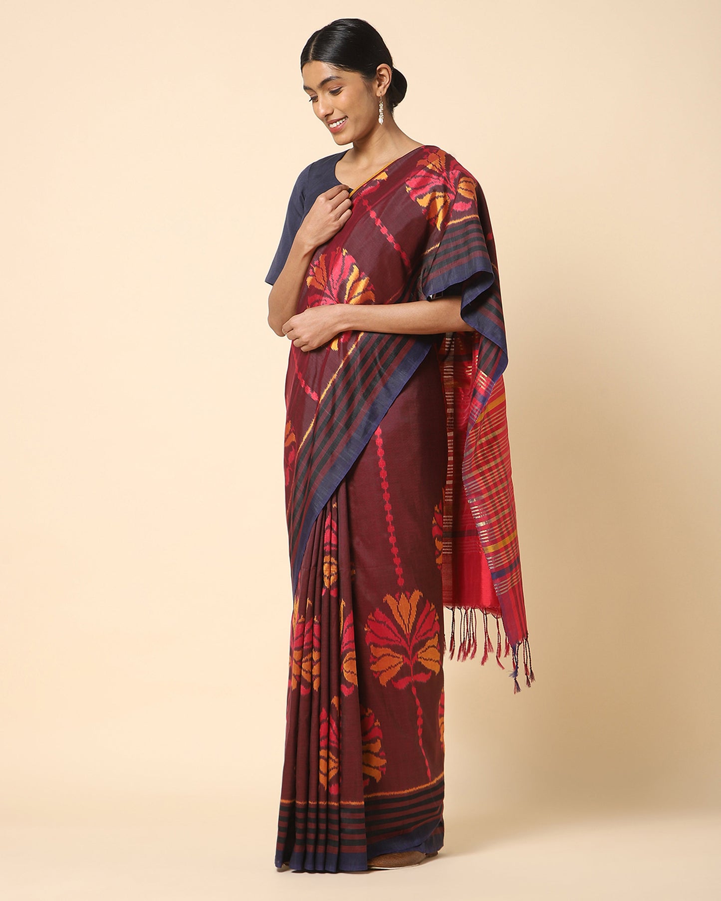 Pavani Weft Ikat Cotton Silk Saree