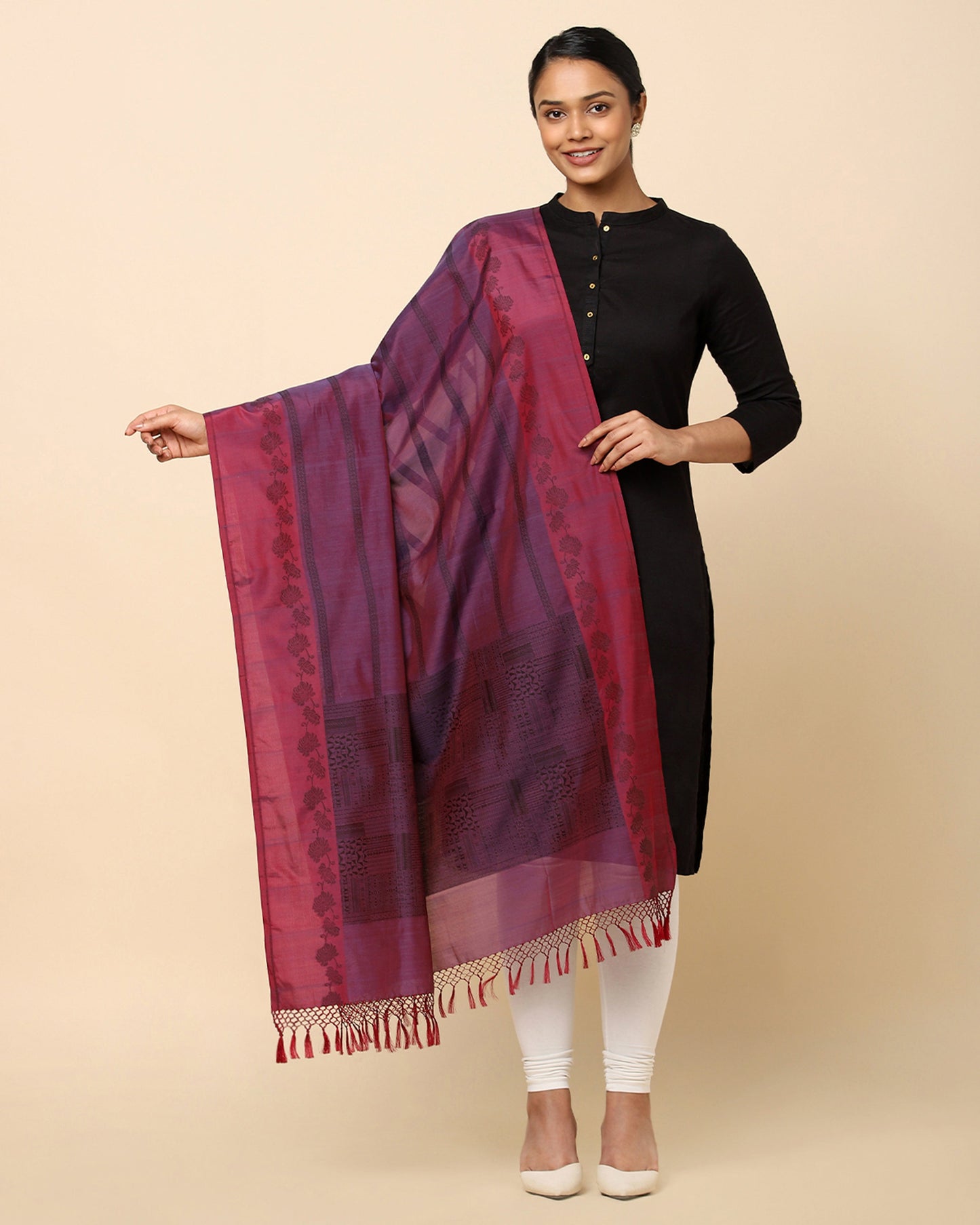 Purva Powdi Silk Cotton Dupatta