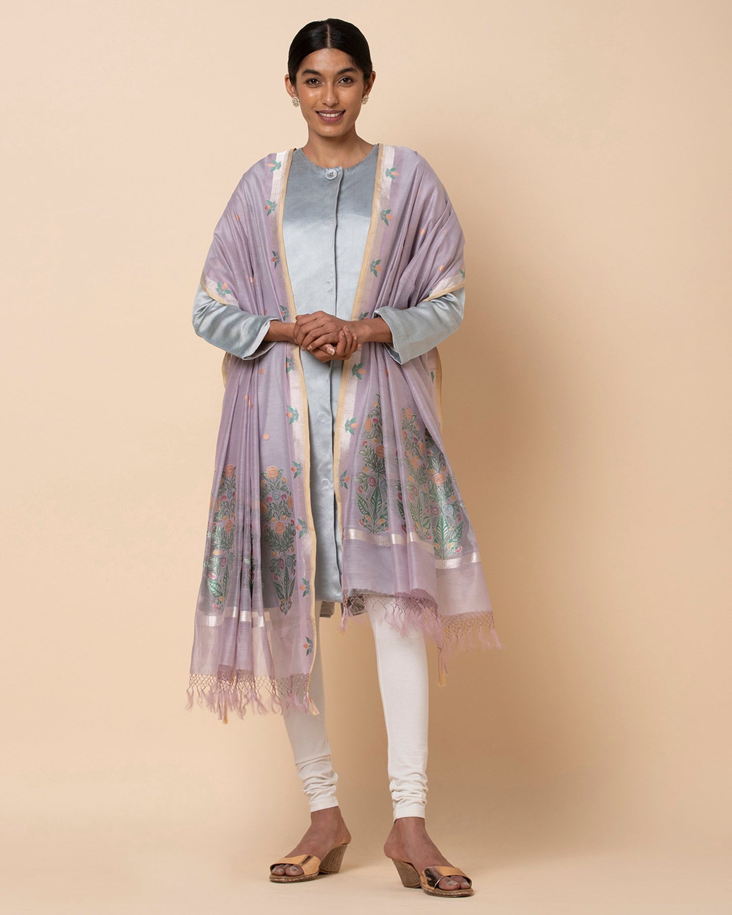 Prajakta Kadwa Silk Cotton Dupatta