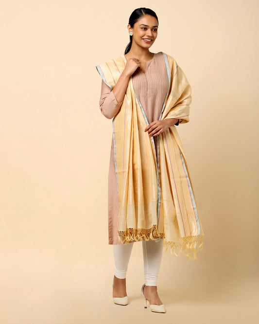 Asavari Fekwa Silk Cotton Dupatta