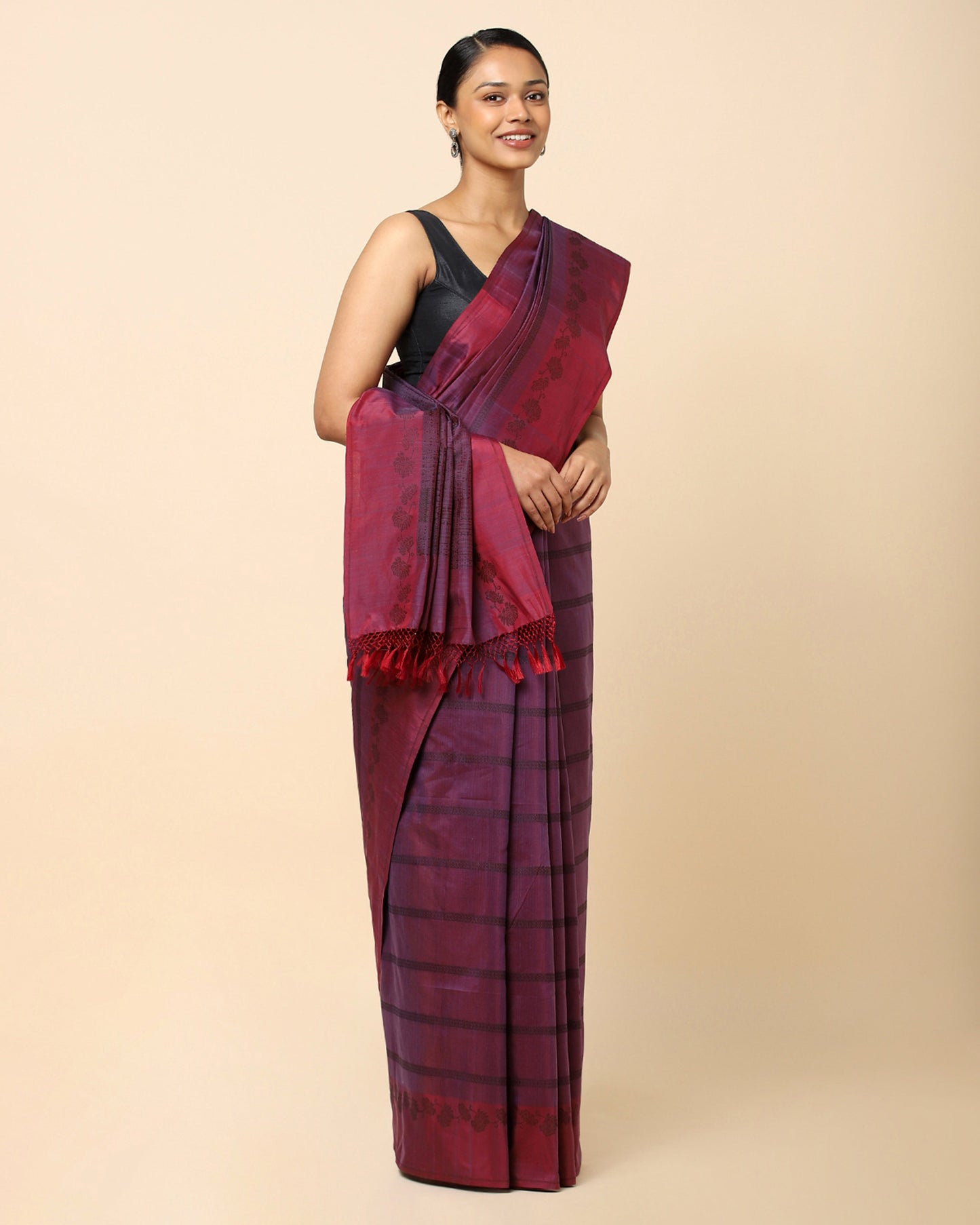 Purva Powdi Silk Cotton Saree