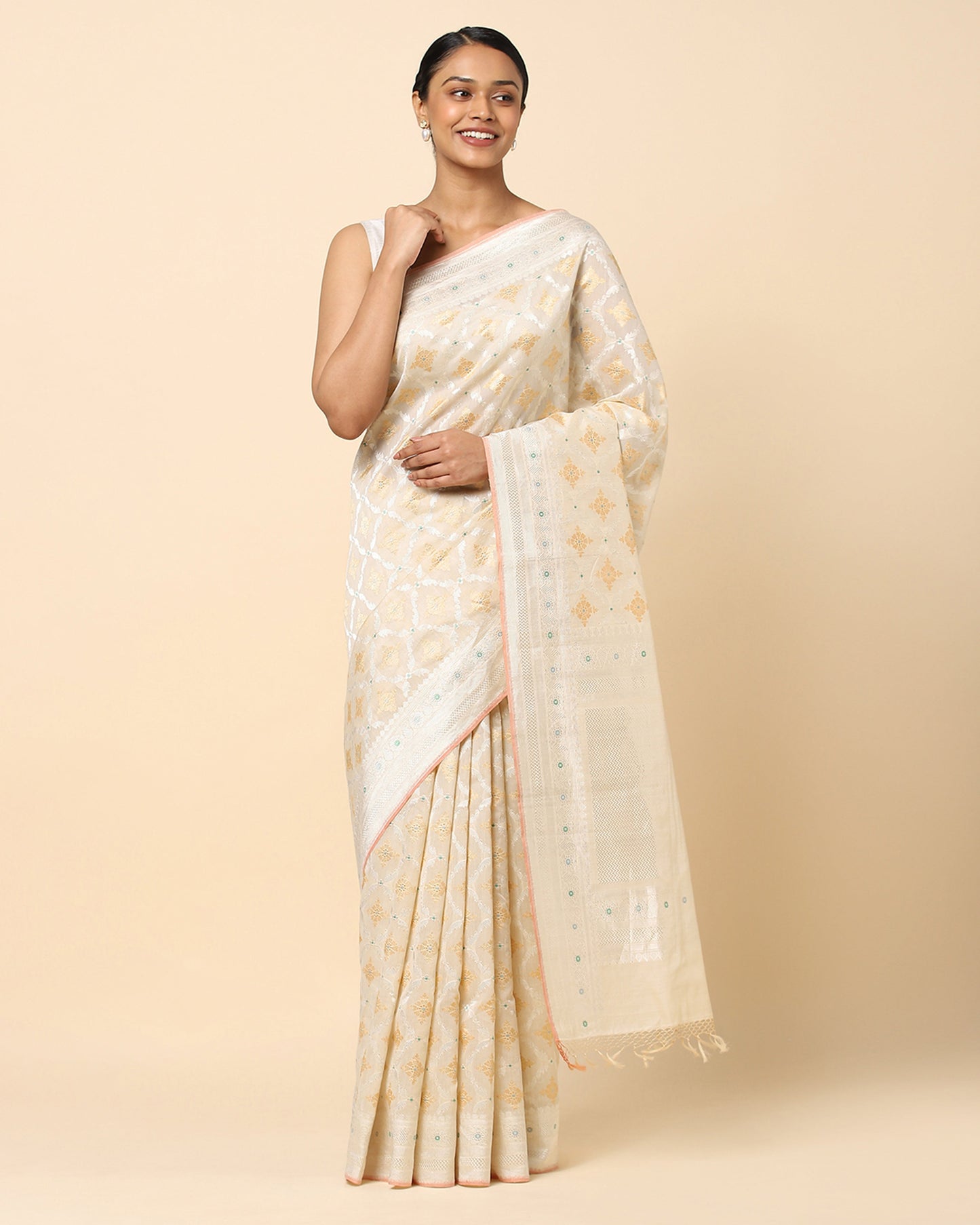 Gharonda Kadwa Silk Cotton Saree