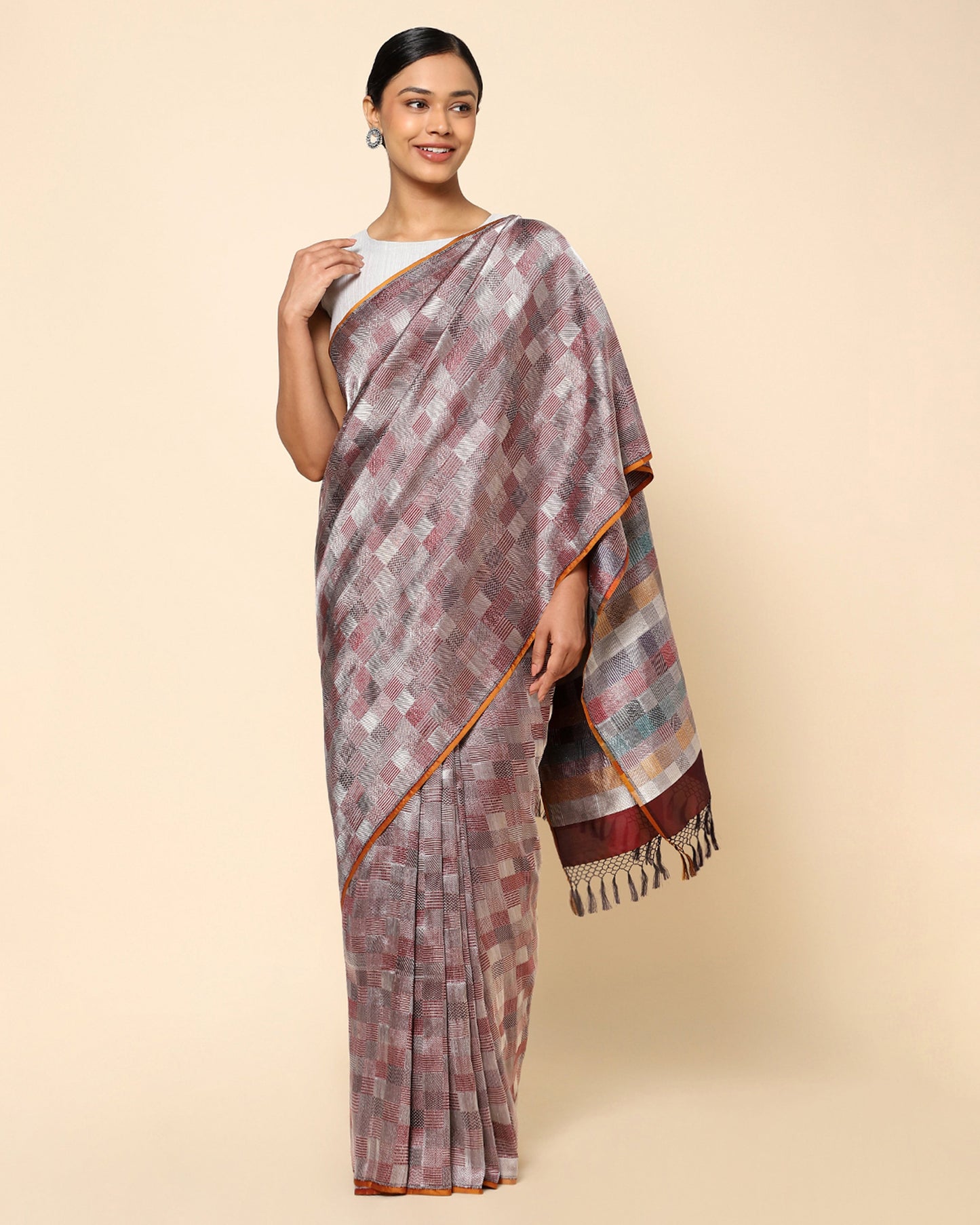 Mexico Tanchoi Silk Saree
