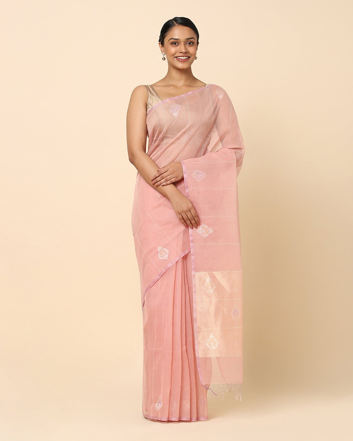 Parthee Jamdani Silk Cotton Saree