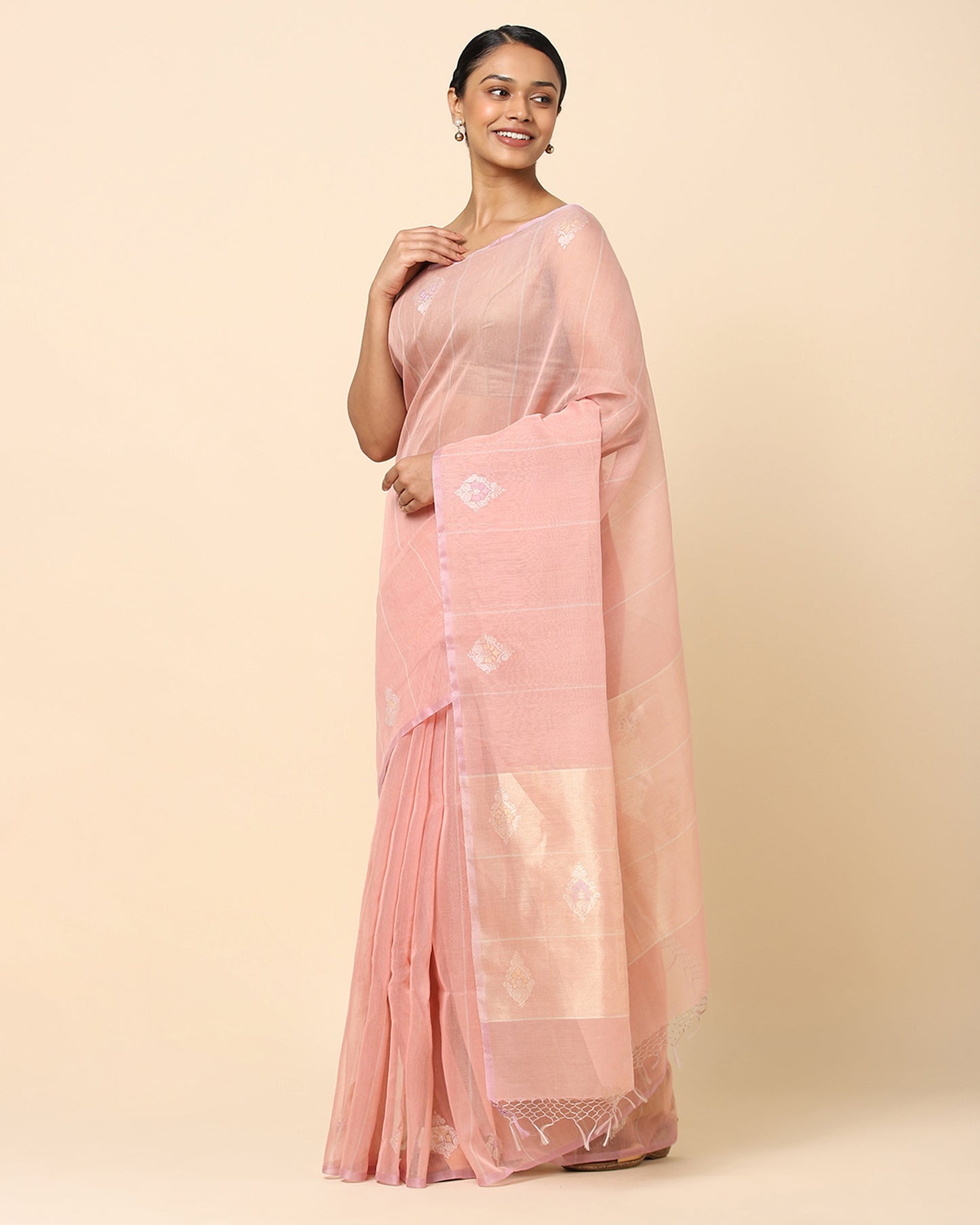 Parthee Jamdani Silk Cotton Saree