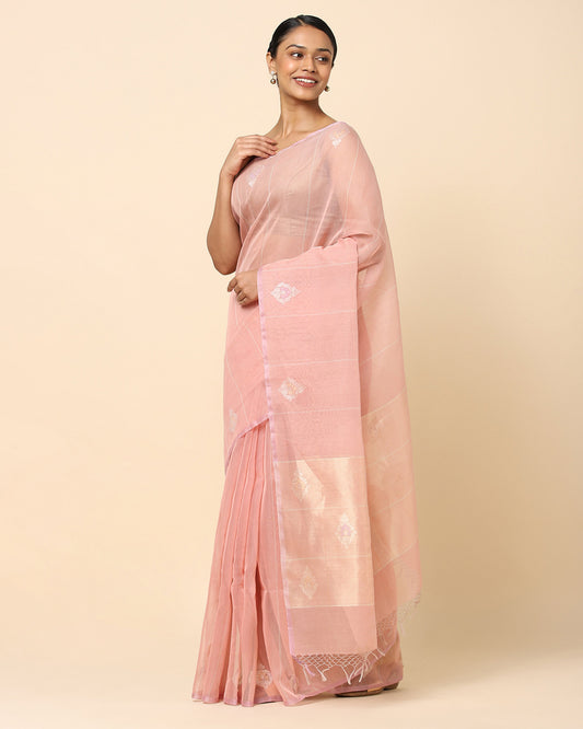Parthee Jamdani Silk Cotton Saree