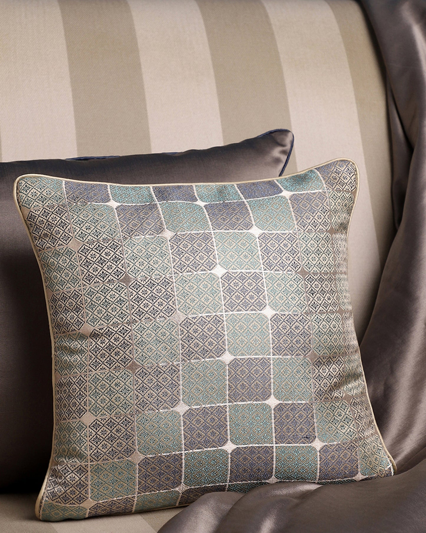 East Coast Satin Brocade Silk Cushion Cover