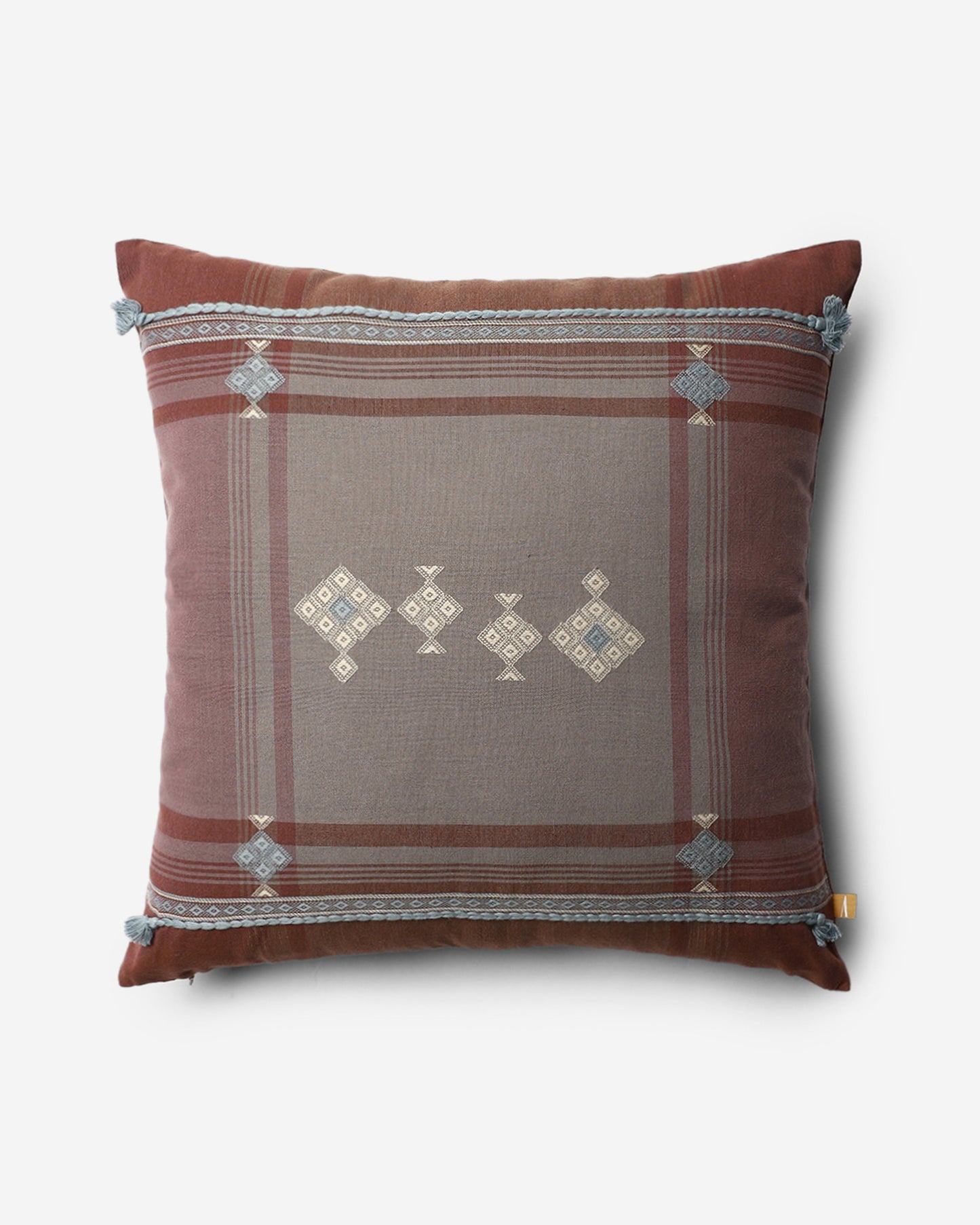 Miriam Extra Weft Cotton Cushion Cover