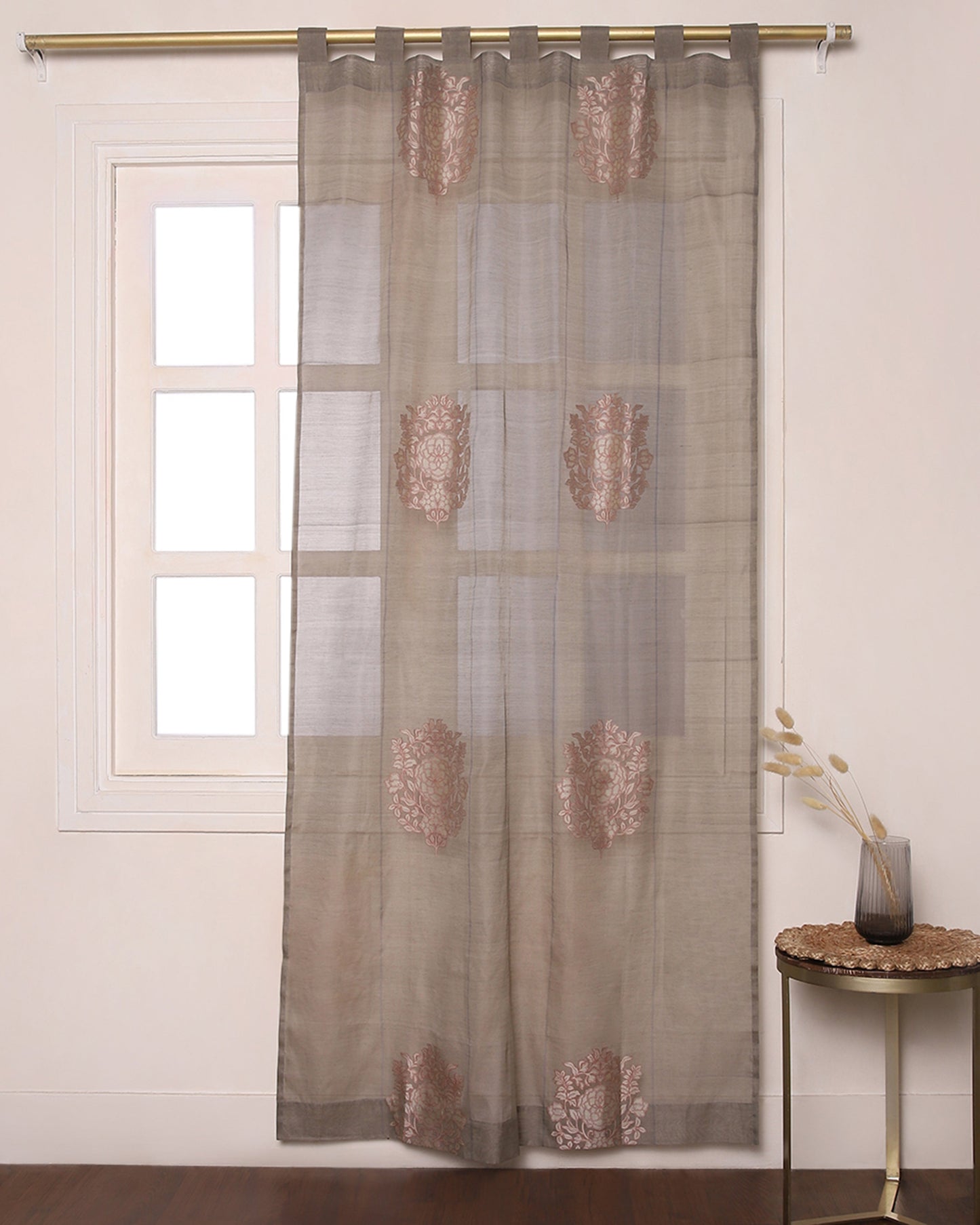Palar Cutwork Silk Cotton Curtain