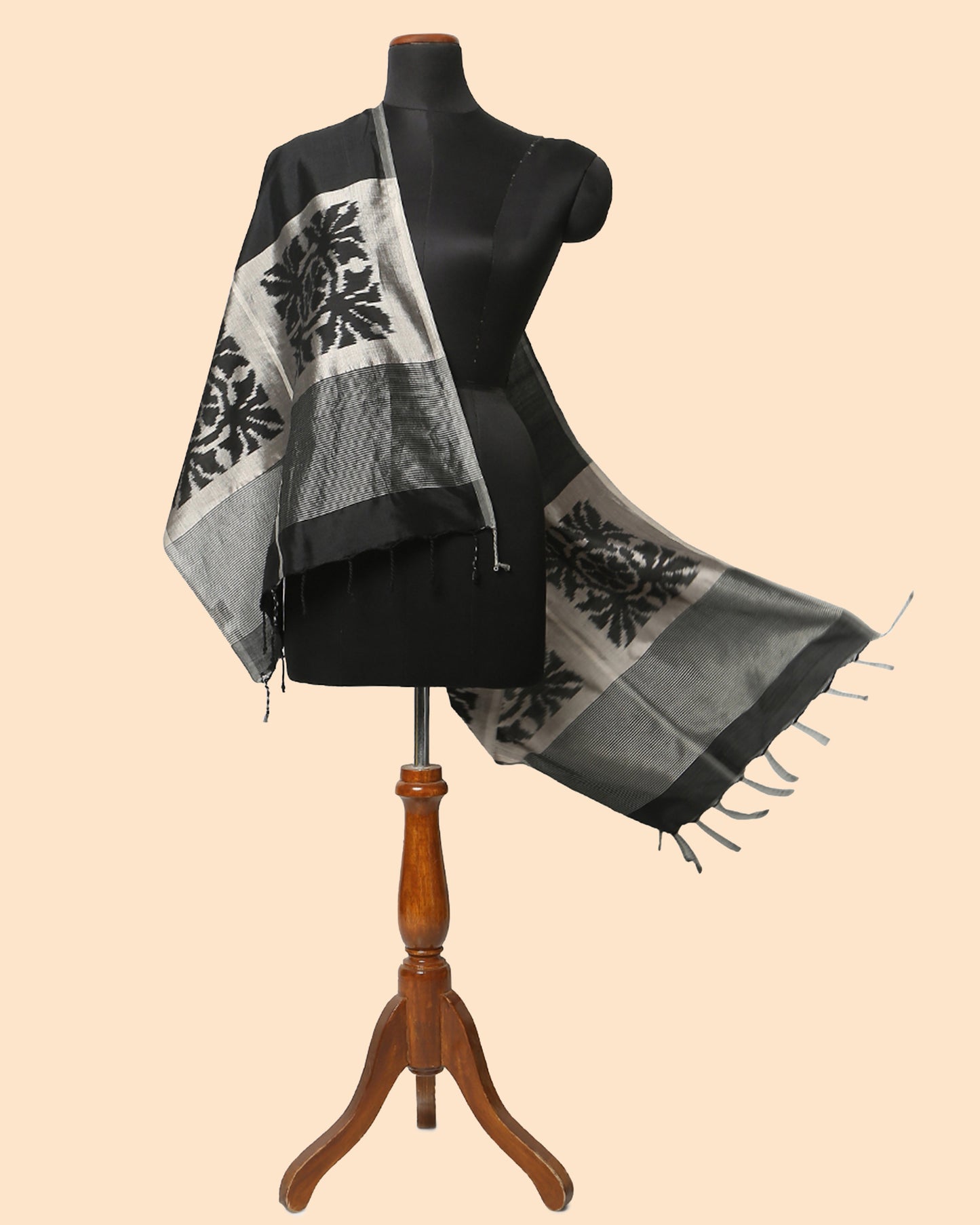 Omaja Weft Ikat Cotton Silk Stole