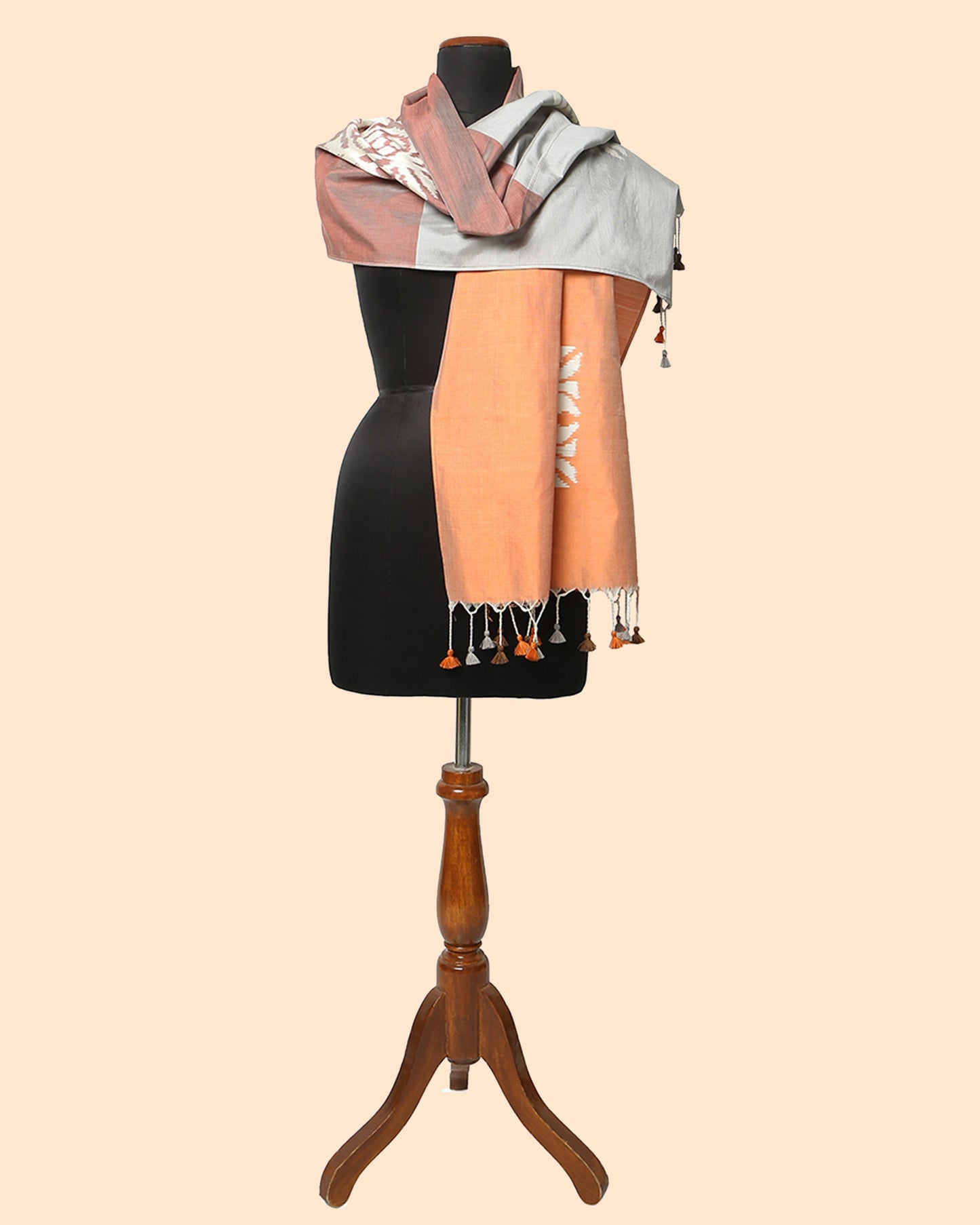 Paloma Weft Ikat Cotton Silk Stole