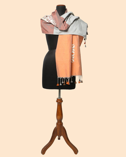 Paloma Weft Ikat Cotton Silk Stole