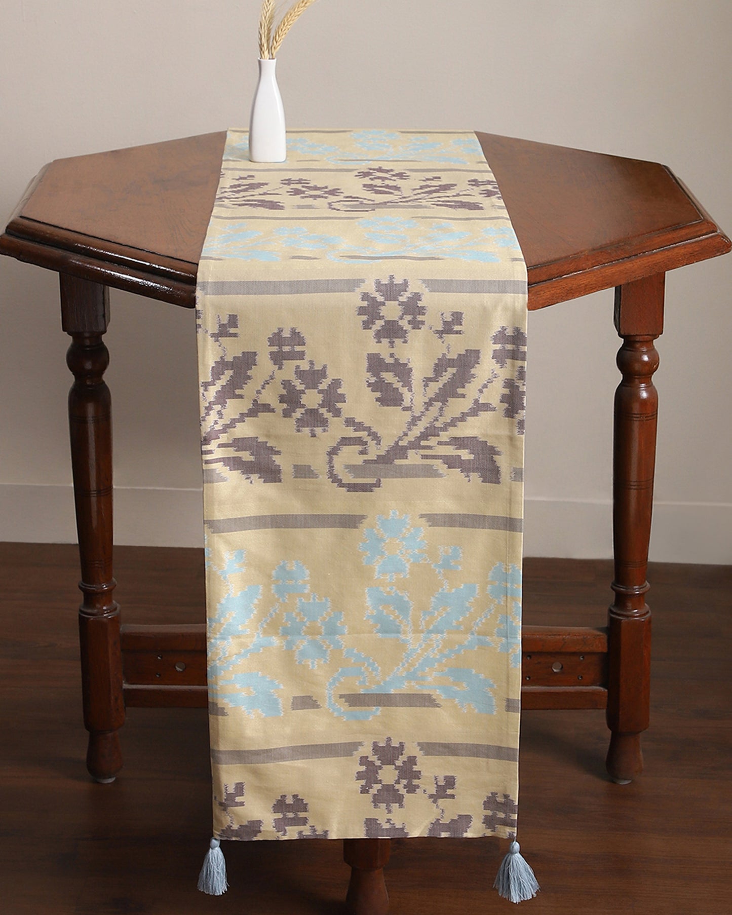 Tilda Weft Ikat Cotton Silk Table Runner