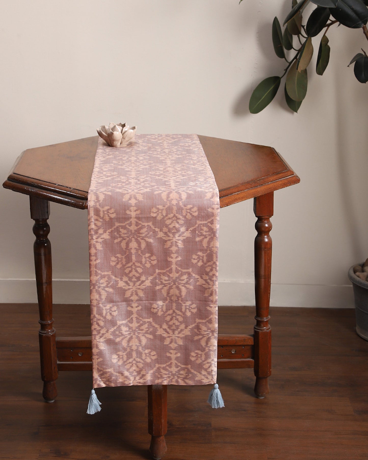 Saira Weft Ikat Cotton Silk Table Runner