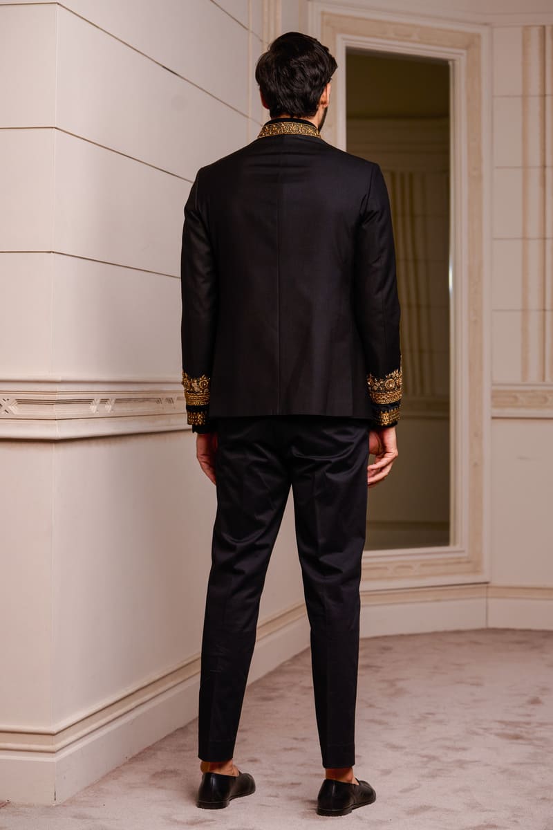 Neck And Sleeve Embroidered Bandhgala