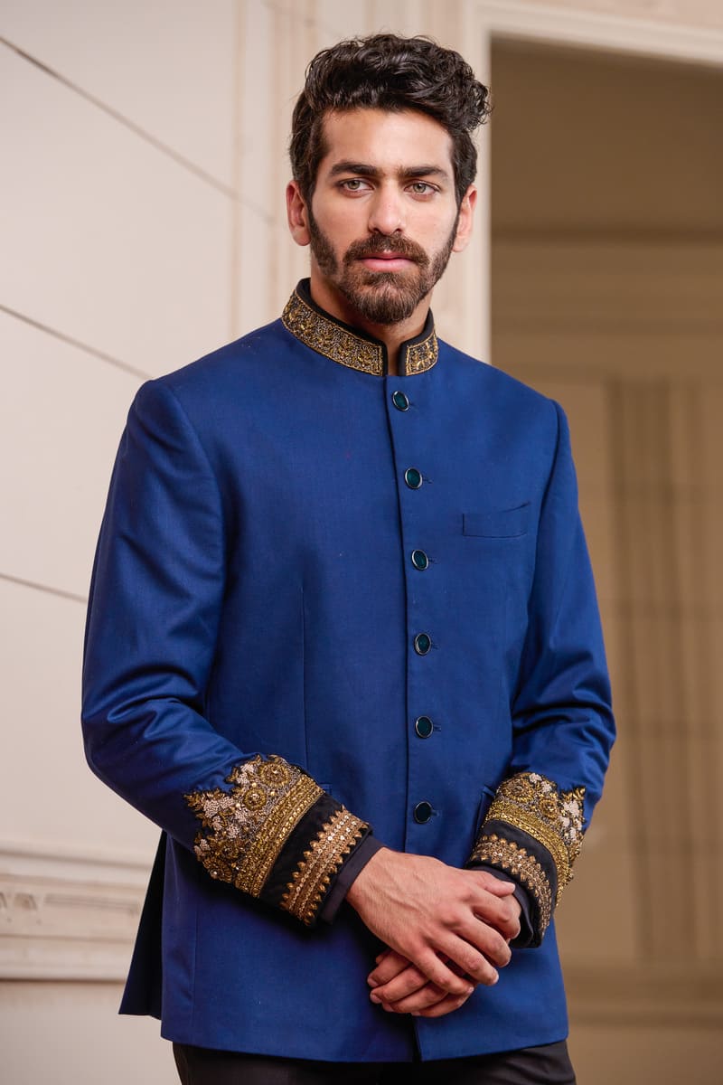 Neck And Sleeve Embroidered Bandhgala