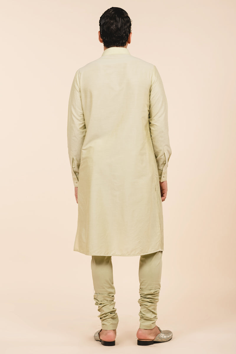 Mint Green Faux Waist Coat Kurta Set