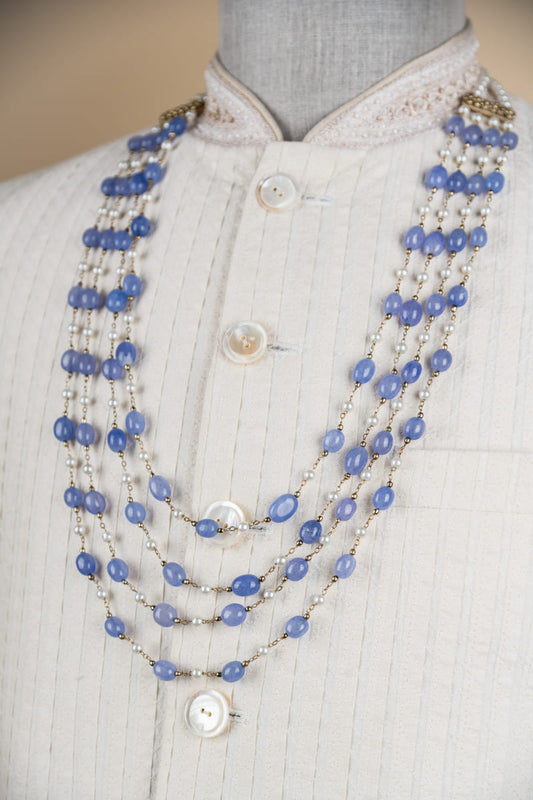 Blue And White  Mala