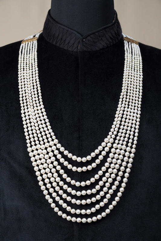 Six Layered Ivory Beaded Mala
