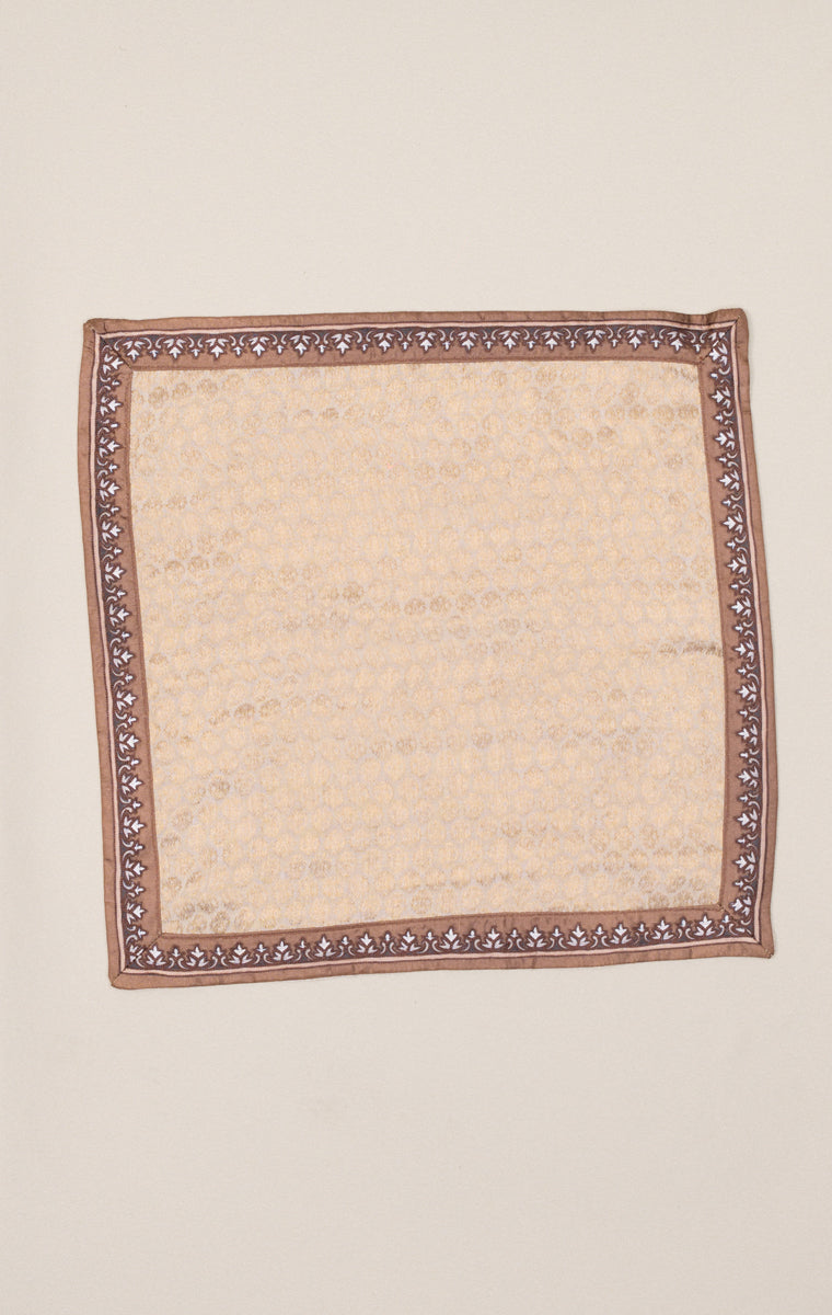Gold Embroidered Pocket Square