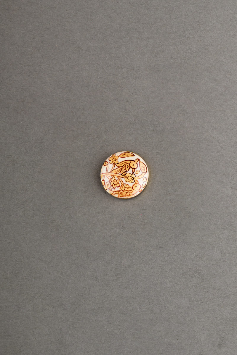 Gold Handpainted Standout Button