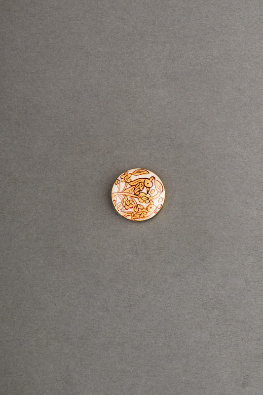 Gold Handpainted Standout Button