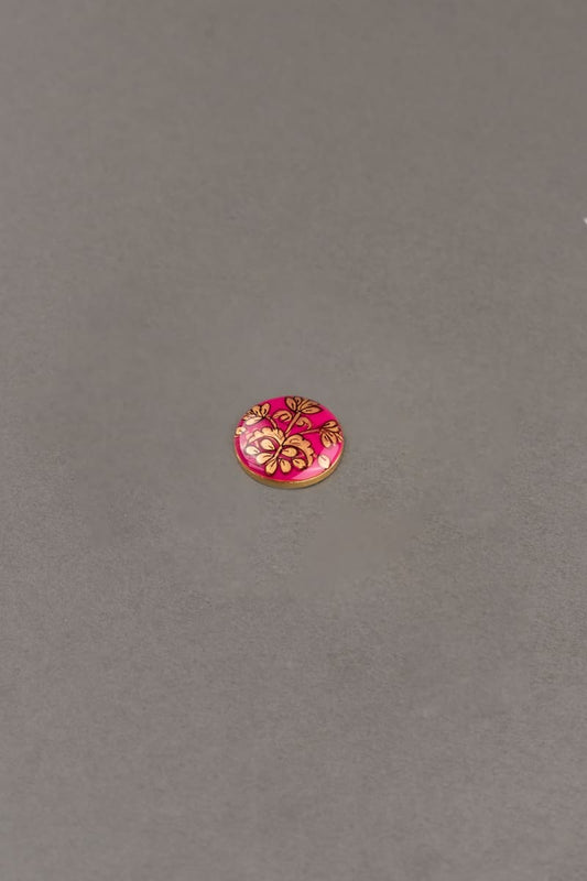 Red Handpainted Standout Button