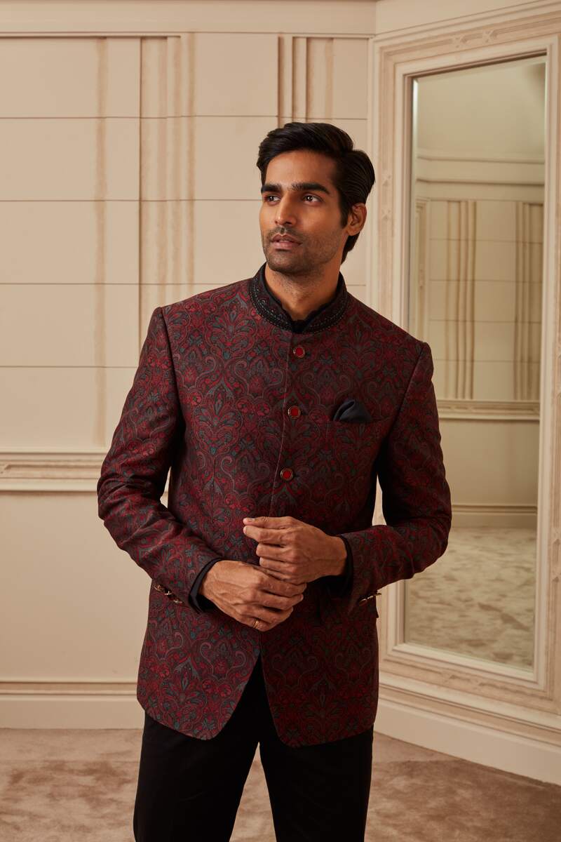 Multi Jacquard Bandhgala