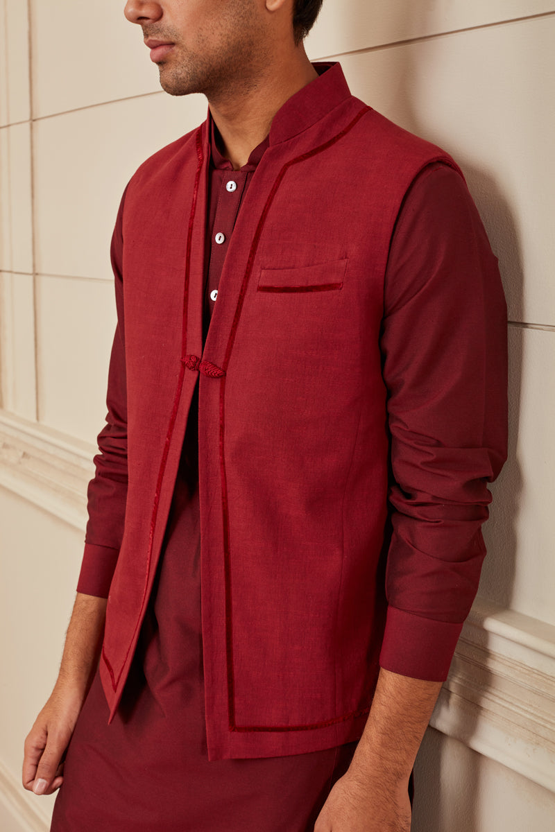 Maroon Khadi Bundi