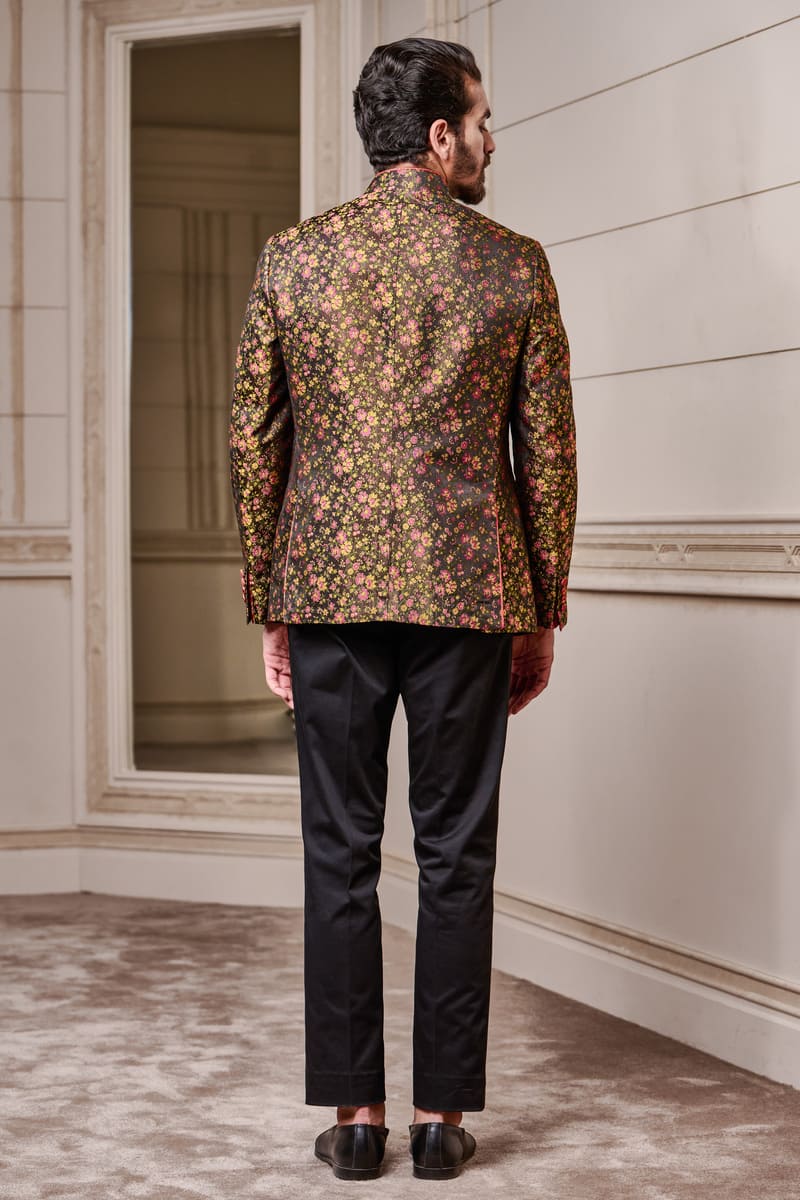 Floral Printed Bandhgala With Trousers