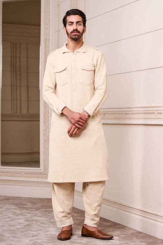 Knit Jersey Kurta Set