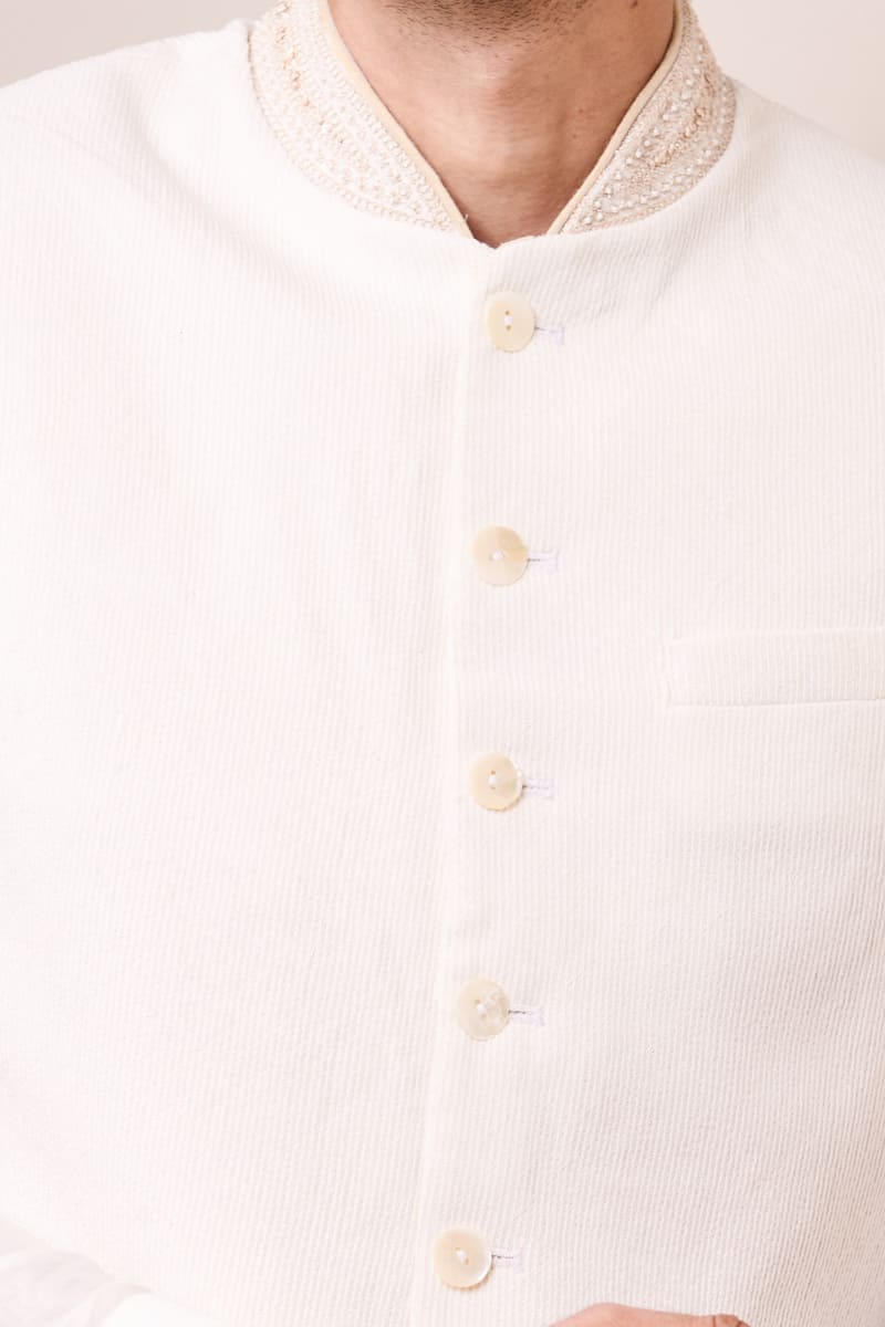 Ivory Textured Bundi