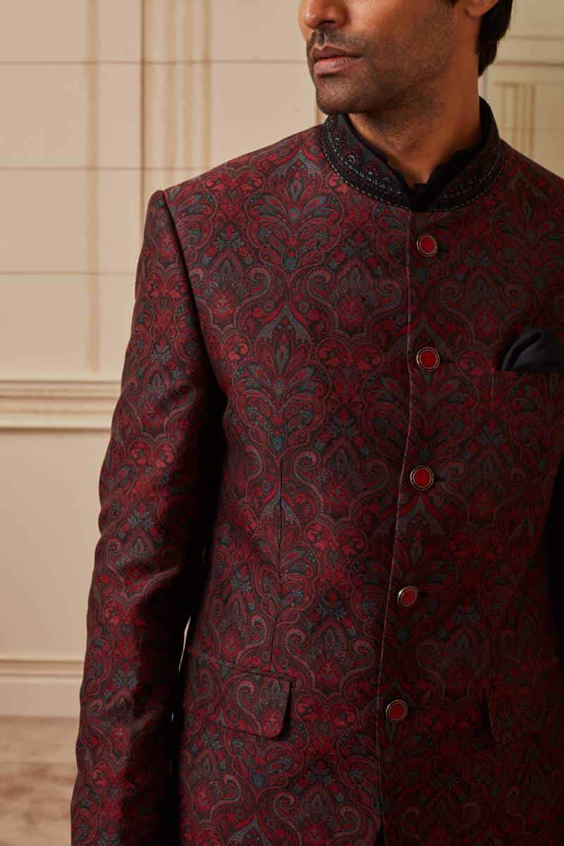 Multi Jacquard Bandhgala