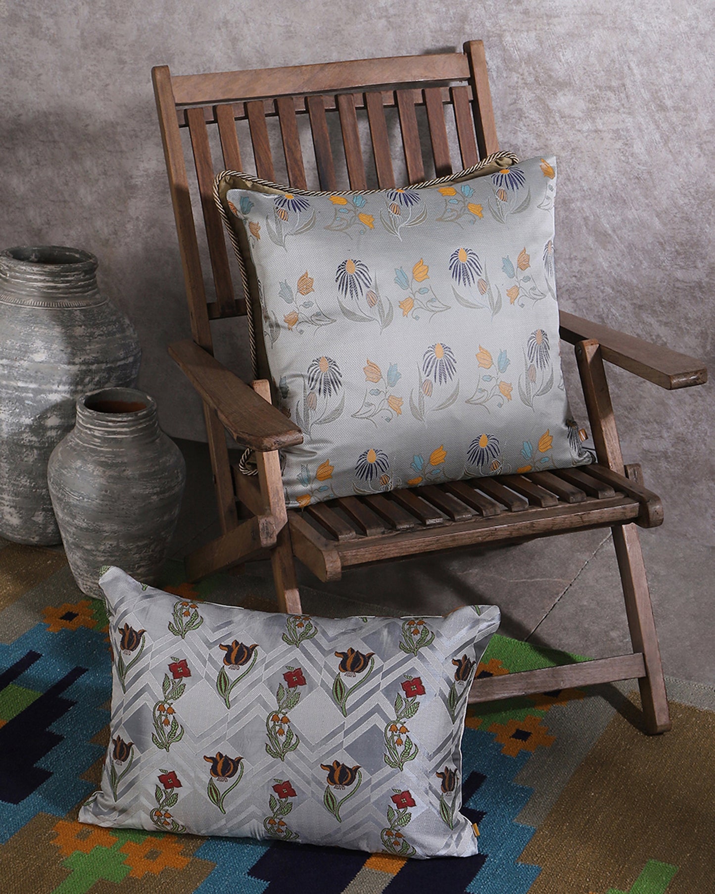 Daisy Tanchoi Silk Cushion Cover