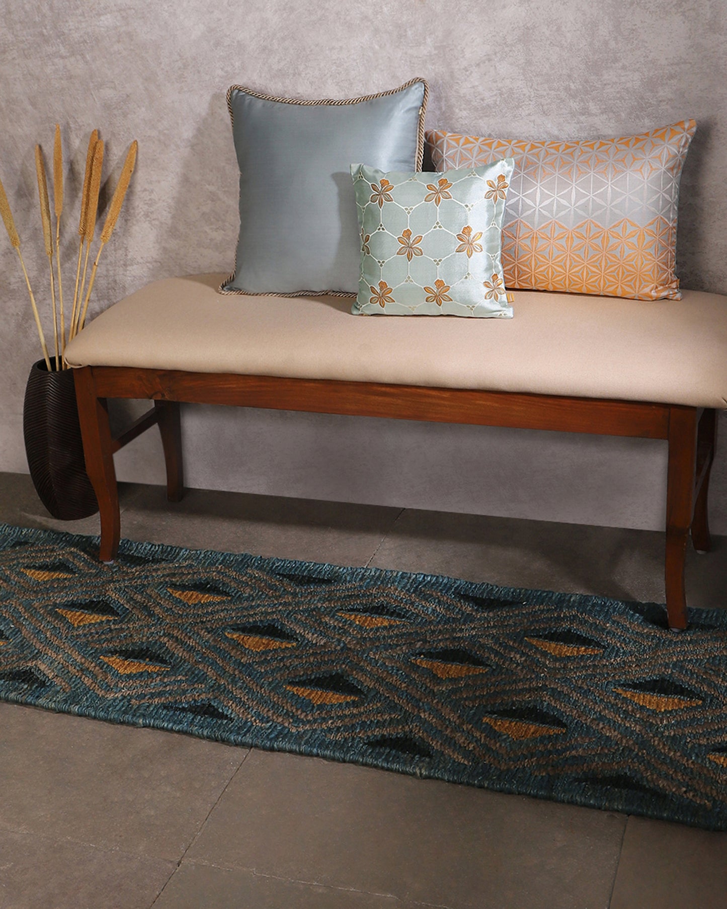 Diamonds Soumak Cotton Jute Rug