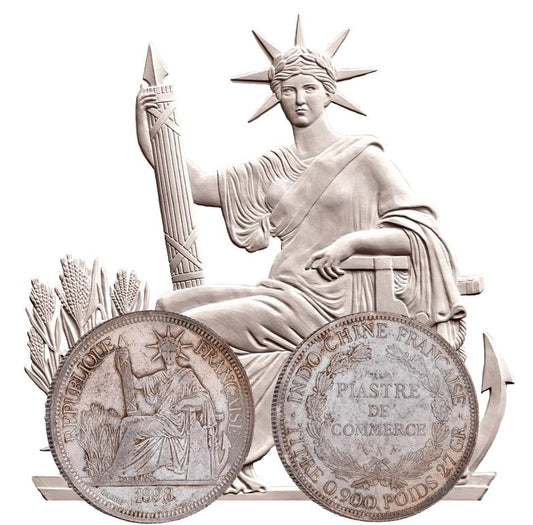 Original French Indo-China Piastre de Commerce
