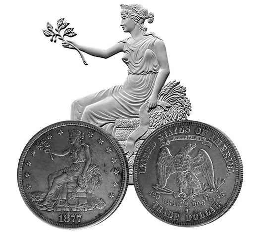 Original US Trade Dollar Silver Coin